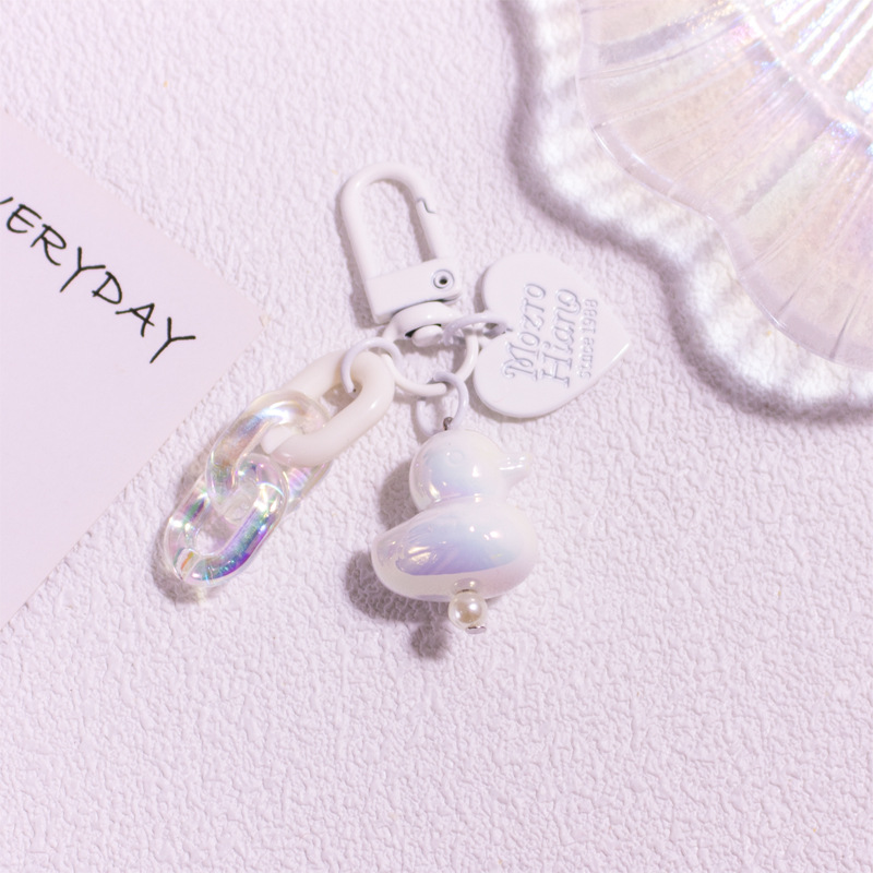 16g Weight Bag Pendant, Keychain Classification 1 Piece Quantity Daily, Party Occasion Resin Material Duck Pattern Unisex Gender Cute Style Cute Duck Resin Unisex Bag Pendant Keychain 15