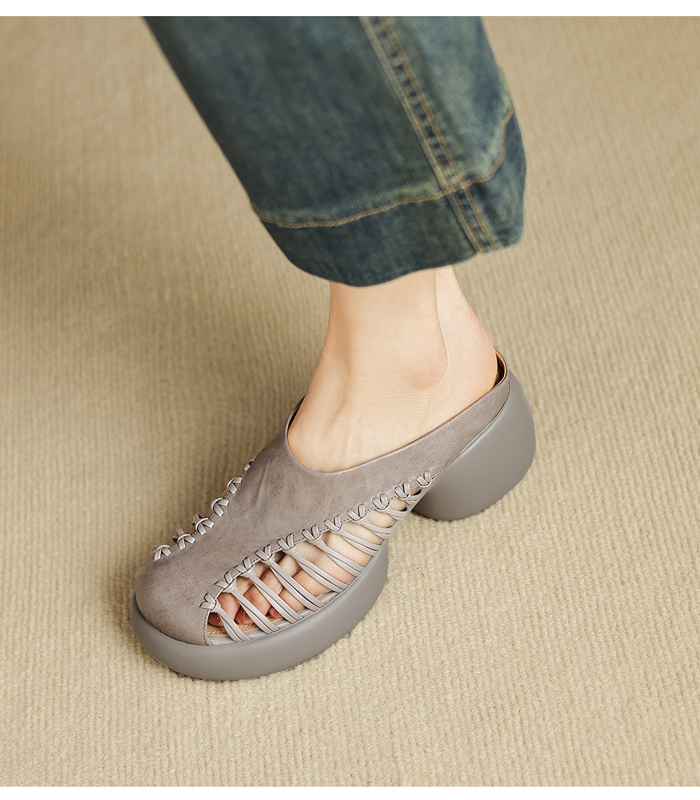 Sandal cao gót nữ mũi nhọn quai ngang phong cách cổ điển, gót 6 cm — đen chi tiết 9