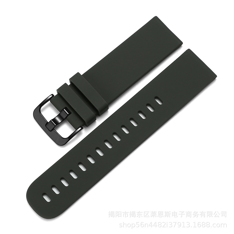 Sx-dark green-black buckle [round tail silicone]