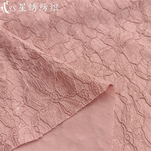 秋冬新款复合蕾丝面料无弹粗股线立体花朵蕾丝高档旗袍箱包鞋布料