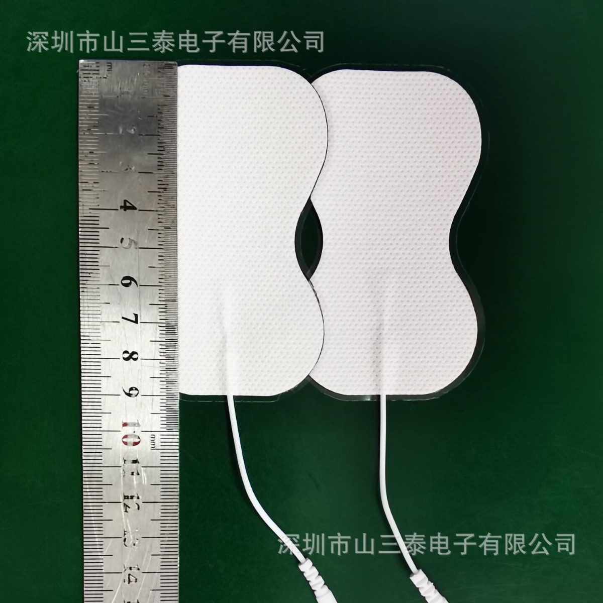 8字型无纺布电极片葫芦型无纺布理疗电极片 2.0针插式通用尾巴线