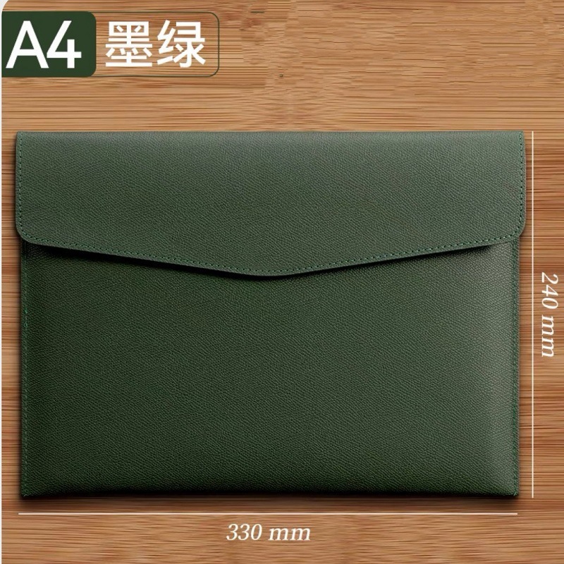 跨境A4仿皮商务档案袋 大容量收纳文件夹包 企业logo文件袋批发|undefined
