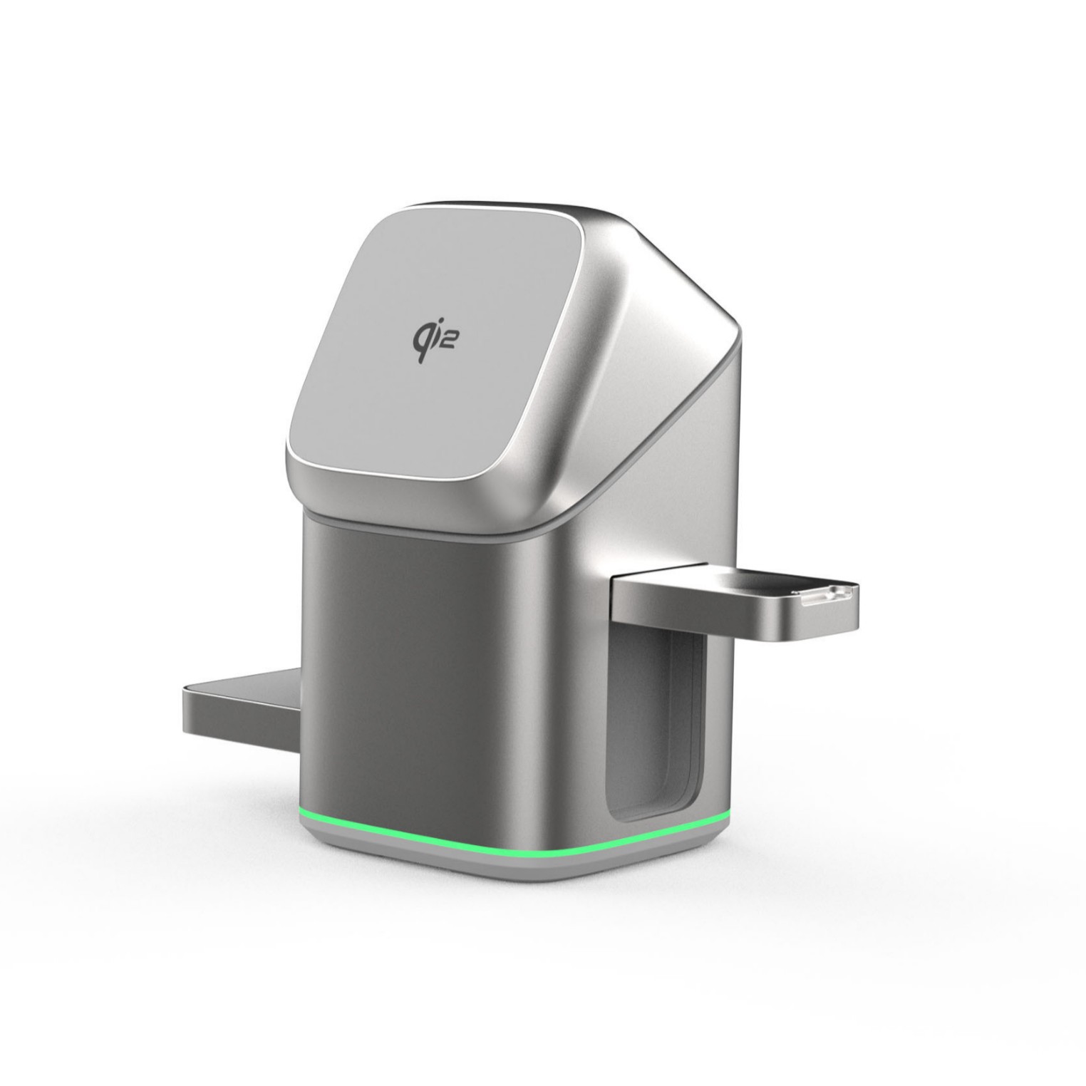 Silver qi2 apple samsung watch dual charging version