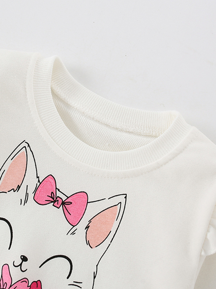 Suéter para niños camisa de manga larga de otoño para niñas suelta Sweet New Baby ropa para niños europeos y americanos ropa para niños