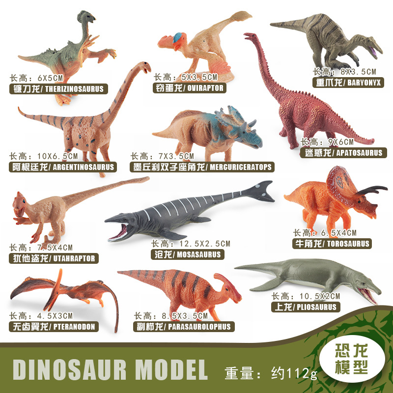 Simulación transfronteriza mini serie de dinosaurios Tyrannosaurus espada dragón xunraptor pterosaurus trípode dragón hoz dragón modelo adornos