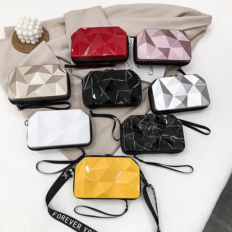Manufacturer Customized Pc Cosmetic Bag 7inch Mini Storage Bag Shoulder Bag Crossbody Travel Hard Shell Luggage Bag Wholesale