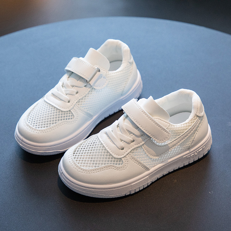 Breathable white summer lightweight thin white sneakers for students