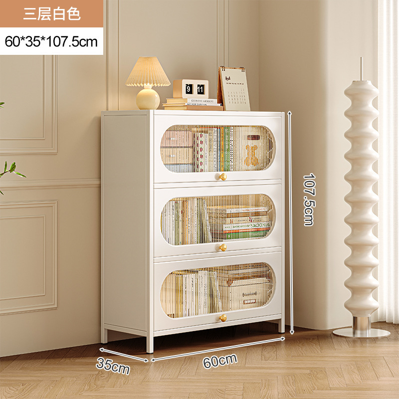 Librería de acero con puerta de armario, armario a prueba de polvo, armario de almacenamiento, armario de exhibición para el hogar para niños, armario de almacenamiento contra la pared, estantería de piso a techo