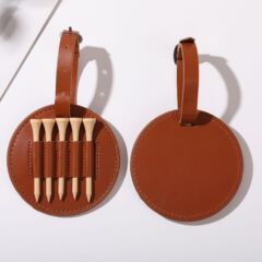 現品ゴルフピン収納革カバーボールtee掛けゴルフシート保護袋ボール収納バッグ