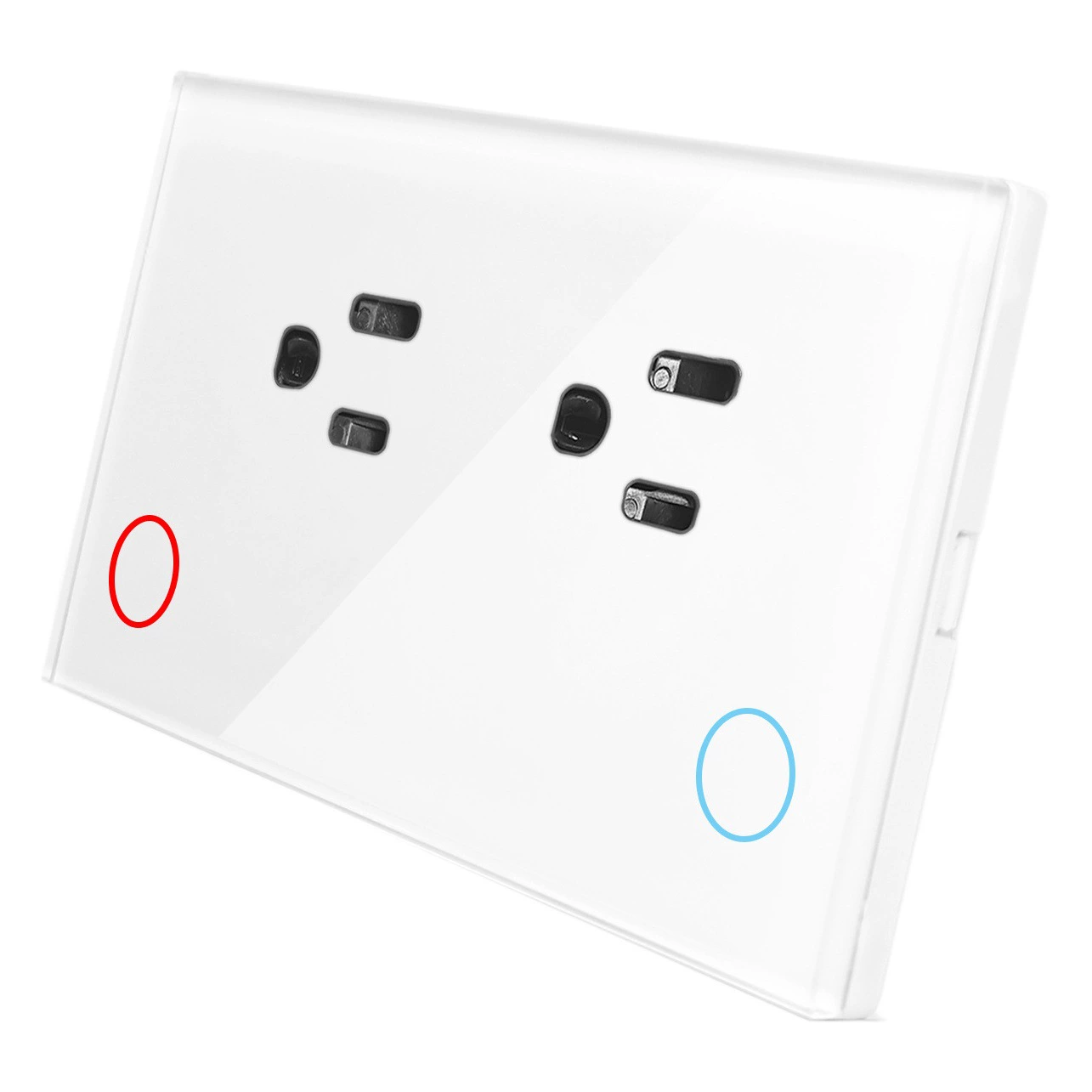 Умная розетка Tuya стандарта США с функцией измерения энергопотребления, панель из закаленного стекла, поддерживает дистанционное управление