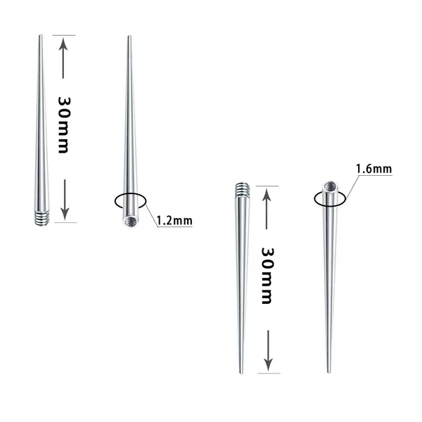 Guide Rod Perforation Auxiliary Stainless Steel Guide Needle Lip Nail Guide Rod Titanium Alloy Earring Guide Needle Internal Thread Rod