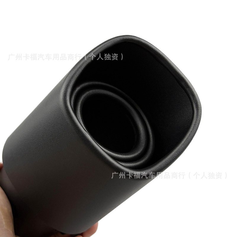 Universal Square Muffler for Cross-Border Use, Stainless Steel 63mm Exhaust Pipe, Modified Car Decorative Muffler, Sound Wave Tailpipe