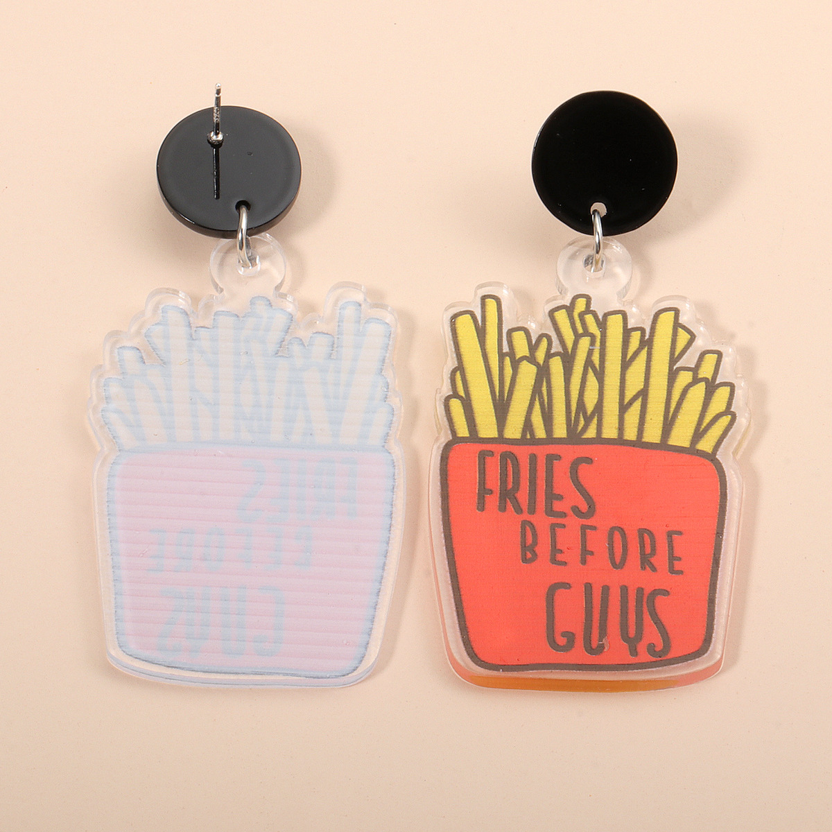 Acrylic French Fries Pendant Earrings display picture 4