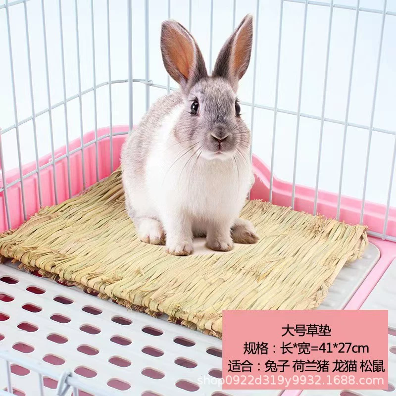 Соломенный коврик Соломенный тканый ручной работы Кролик Теплый соломенный коврик для домашних животных Коврик для ног Морская свинка Хомяк Натуральный корм оптом