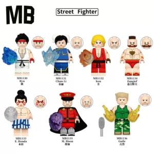 Мини-фигурки Street Fighter конструктор в пакетах MB1130–1136