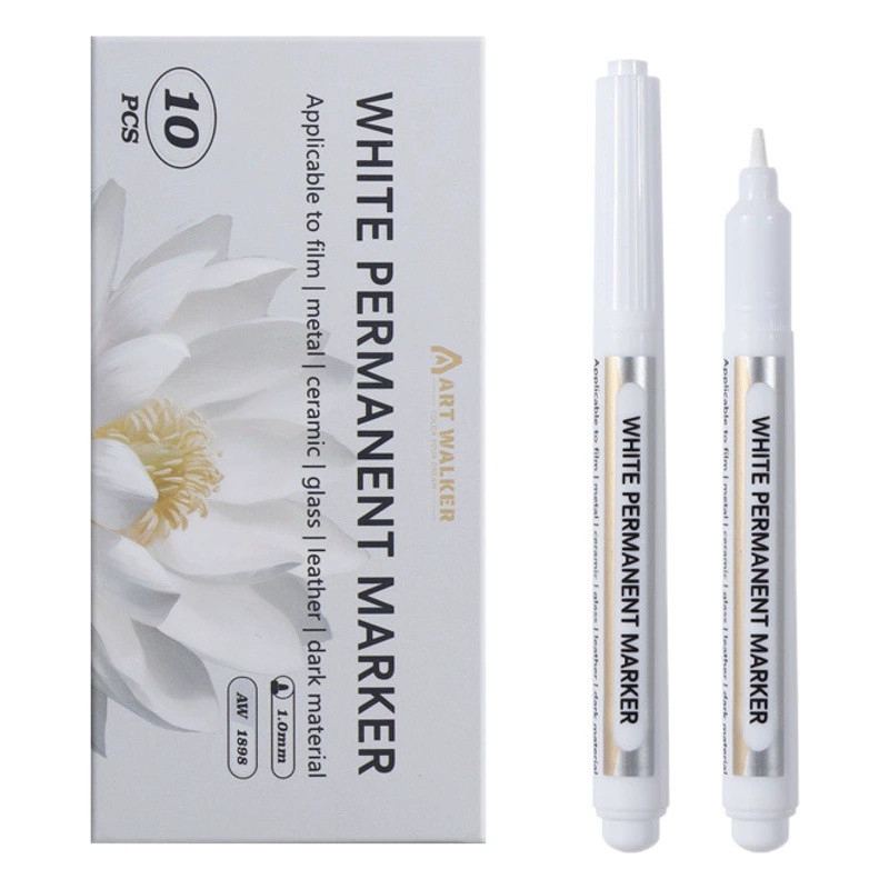 Белый Маркер не выцветает водостойкая тонкая головка промышленная быстросохнущая белая ручка Ручка с художественной подсветкой белый маркер
