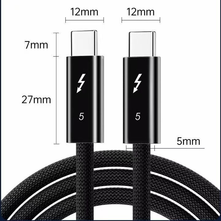 アップグレードされた Thunderbolt 5 同軸ケーブル USB120G 16K スクリーン投影 240W 高速充電フル機能 Typec データケーブル|undefined
