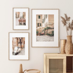 Italian Street Town Summer Natural Scenery Living Room Bedroom Canvas Decorative Painting Core Hanging Painting Frameless Poster