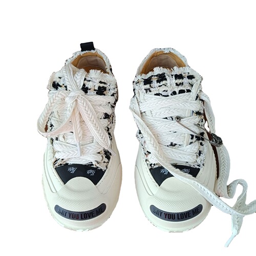 Wu Jianhao's same color changing big head shoes 2024 new style sponge bottom lacing couple color matching three generations beggar shoes 
