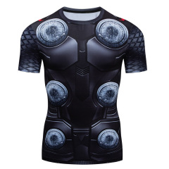 アベンジャーズ4雷神ソール同服漫威周辺COS運動フィットネス速乾衣半袖tシャツ
