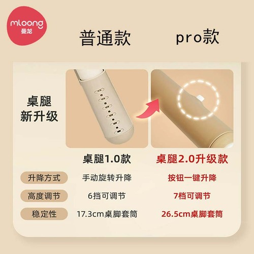 Manlong Peanut Table Pro Baby Table Children's Desk Adjustable Game Toy Learning Table and Chair Set