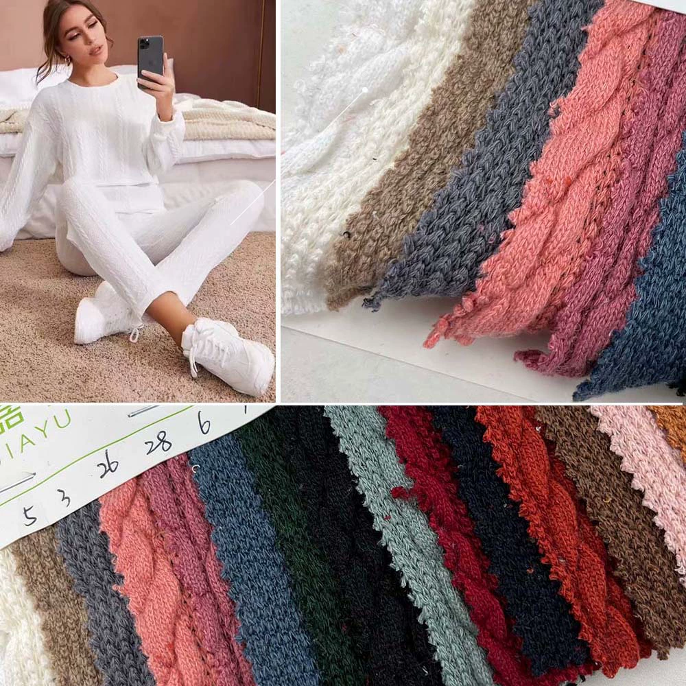 Woolen knitted sweater with pigtail, cloth, decorations, (Physicals)