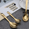 Processing Custom 304 Stainless Steel Taste Rounds Spoon Restaurant 304 Stainless Steel Skin Summary Different Tablet Sketch Spoon