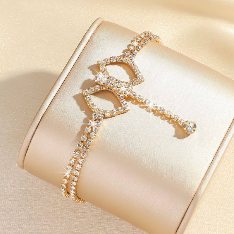 Anel de fivela de arco retrô coreano requintado tornozeleira personalidade diamante praia ornamentos para os pés mulheres_voghion.com