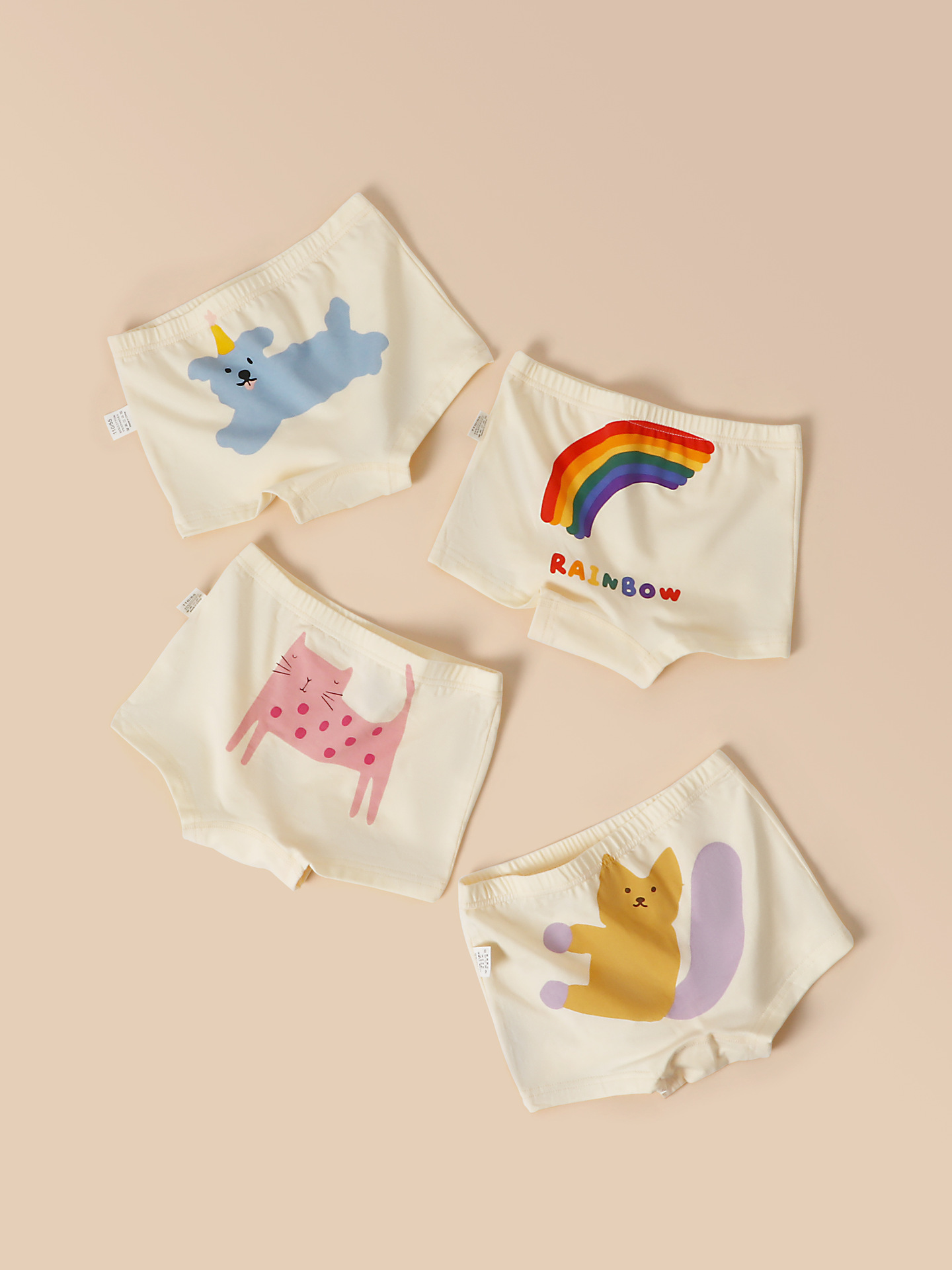 Summer Girls' Underwear, Pure Cotton, Class a Cotton, Antibacterial Children's Underwear, All-Cotton Class a Baby Underwear, Anti-Exposure Boxer Briefs for Young Children