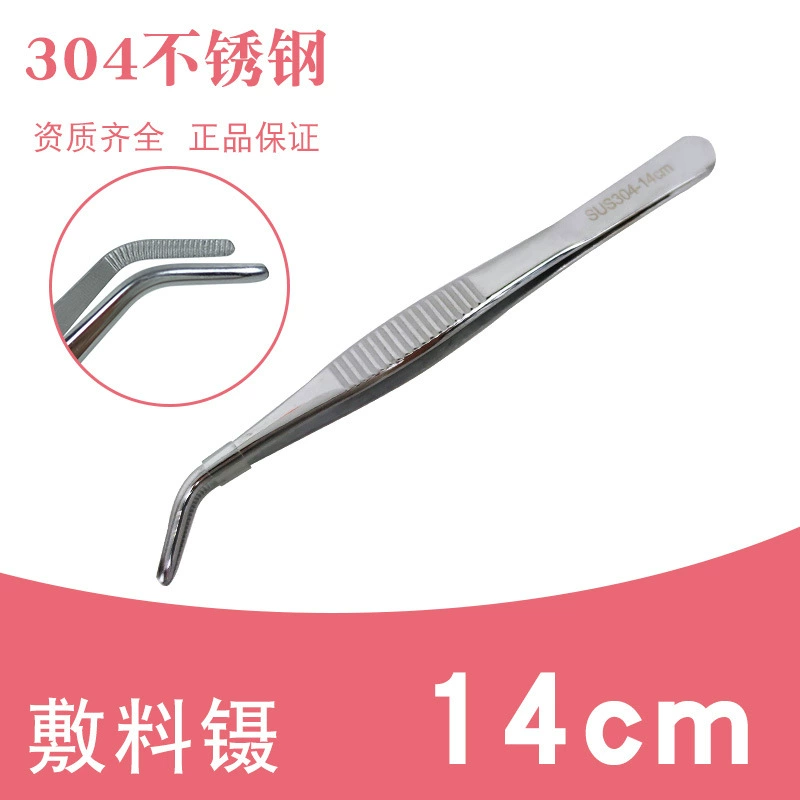 Tweezers stainless steel, scalloped headband handmade