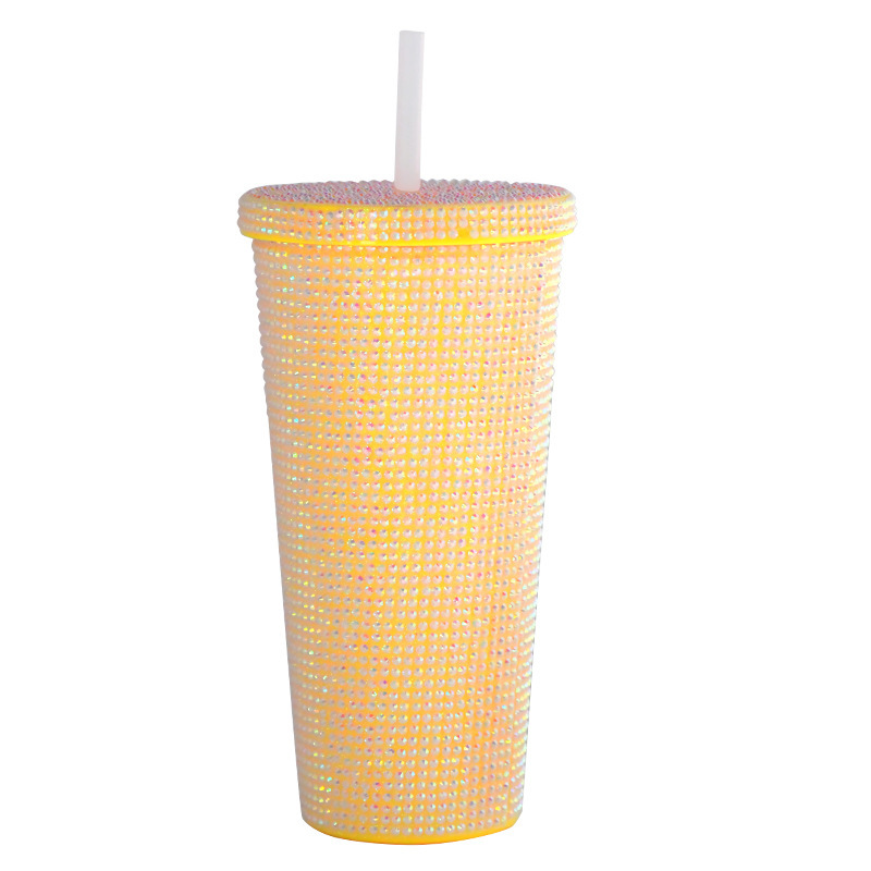 プラスチックカップ新型二重クリエイティブグラデーションマーメイドテールストローカップドリアンカップメッキカラースパンコールカップ|undefined