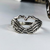 Retro ring suitable for men and women, European style, punk style, on index finger