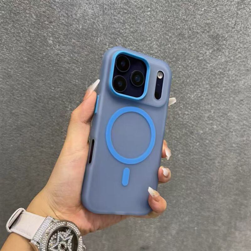橙色手机壳适用iPhone17promax苹果17肤感磨砂磁吸简约高级感16新|undefined