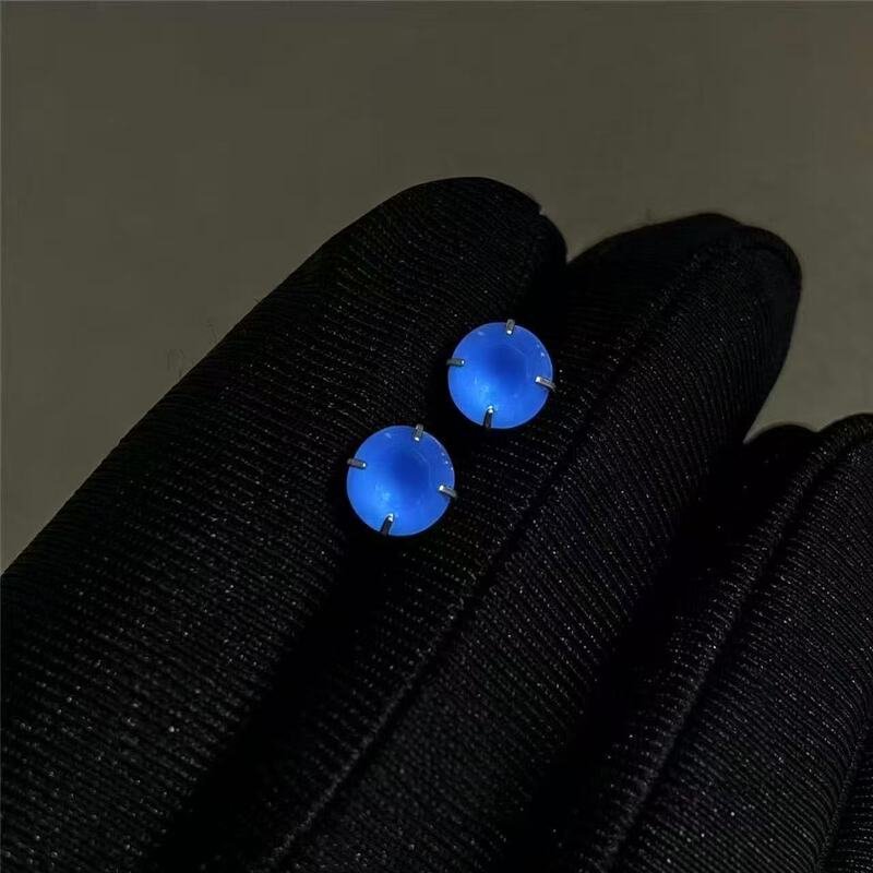 Bird Blue Matte Deep Blue Sparkling Diamond Earrings, New Summer Style, Brightening Ear Bone Studs, No Need to Remove for Showering, Ear Piercing Care Accessories Bird Blue Matte Deep Blue Sparkling Diamond Earrings, New Summer Style, Brightening Ear Bone Studs, No Need to Remove for Showering, Ear Piercing Care Accessories