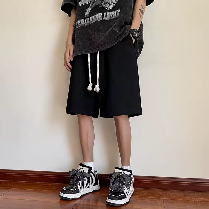 Мужские летние свободные модные повседневные брюки в американском стиле для баскетбола, стильные универсальные тонкие шорты с пятью точками