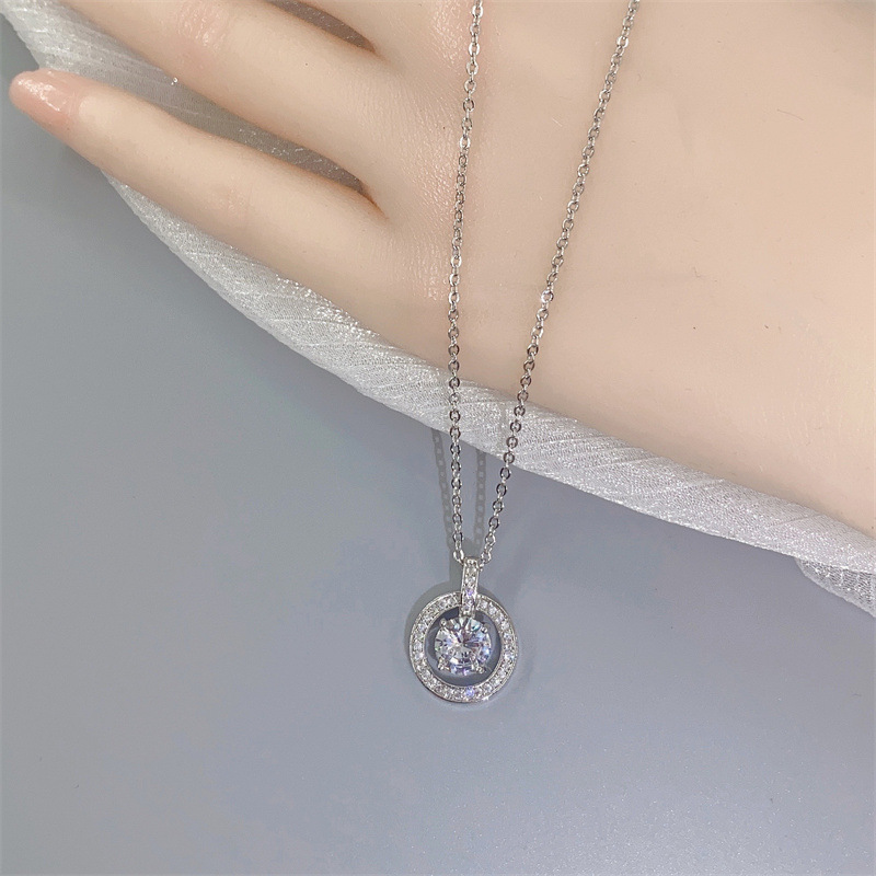 cable chain Chain Type 1 Piece Quantity Holiday Occasion 304 Stainless Steel Material PVD Coated Real Gold Plated Geometric Stainless Steel Simple Style Waterproof Non Tarnish Pendant Necklace