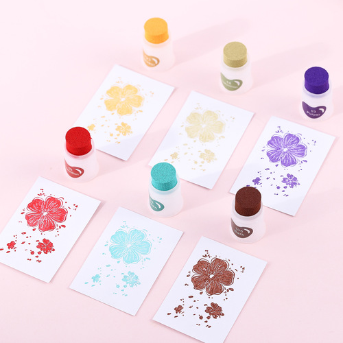 Mini DIY finger printing pad series, pocket finger printing pad, cute finger painting ink pad, 35 colors