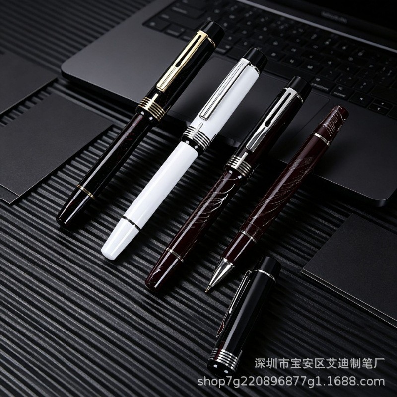 New business metal signature pen, heavy-duty, for men, suitable for corporate office use, ballpoint pen, customizable with logo, promotional gift pen