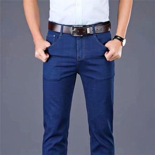 Men's Straight Leg Denim Pants - Spring and Autumn 2025 New Thick Elastic Casual Wear Compatible Pants In Stock