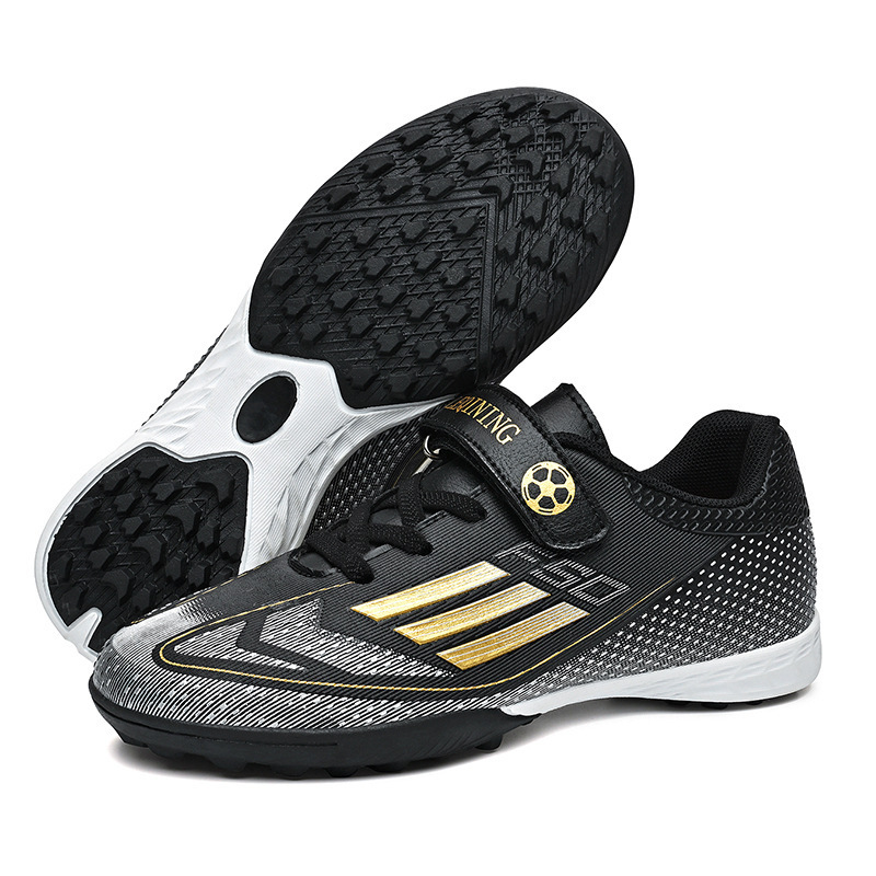 Tenis de Fútbol Infantiles con Velcro TF de TPR, Ligero para Entrenamiento de Fútbol