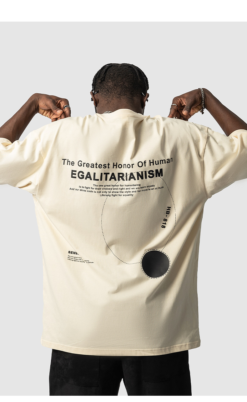T-shirt da uomo in cotone stampato vestibilità oversize_voghion.com