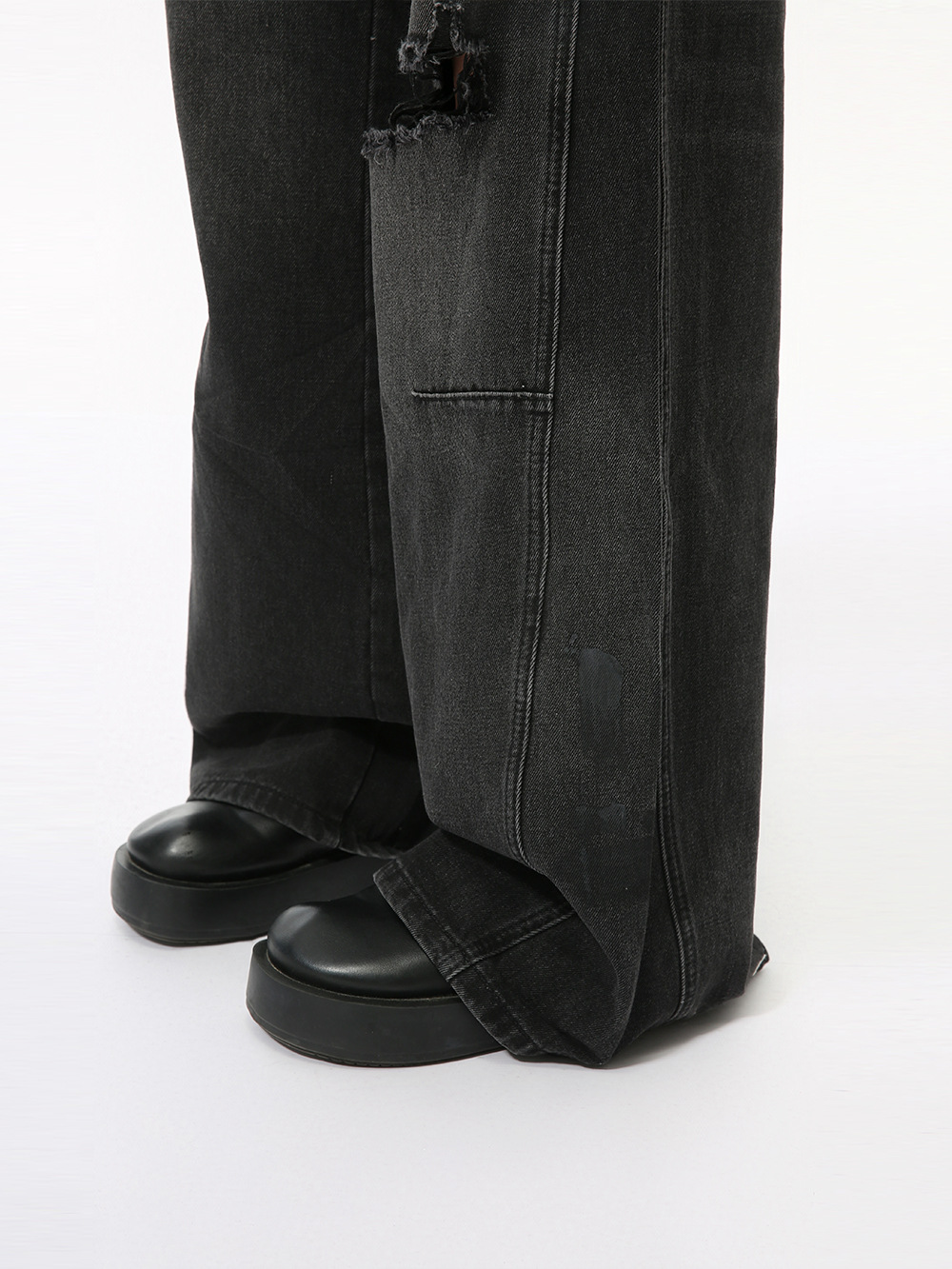 MTLCLOTHES Hombres| Nuevos productos de otoño de nicho de calle para hacer viejos agujeros de impresión sucia de barril recto lavar con agua jeans de moda