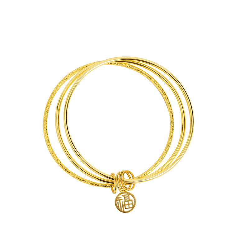 Vietnam Sha Jin Sansheng III brazaletes de cobre chapados en oro de cobre de polietileno blanco Fu Zi polietileno suministro directo de fábrica