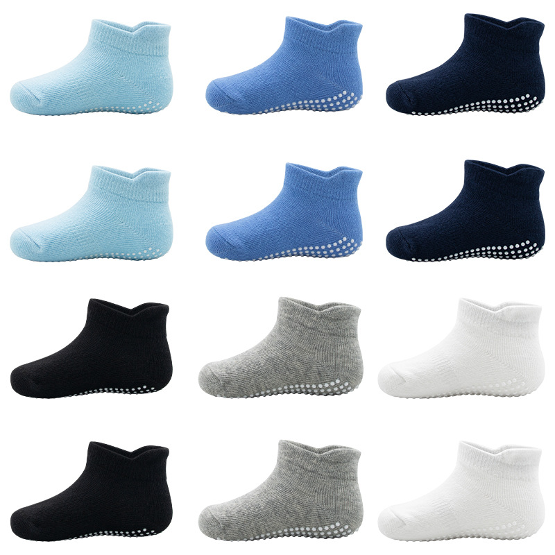 Calcetines personalizados para niños pequeños para bebés otoño e invierno deshuesados, niños y niñas, calcetines de piso de dispensación antideslizantes para interiores para niños