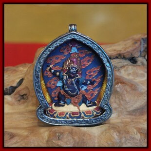 Xizang Mineral Painted Wipe Buddha Statues Gawu Box Pendant Buming Buddha King Kong Hand Carry Thangka Small Buddha Statues Buddha