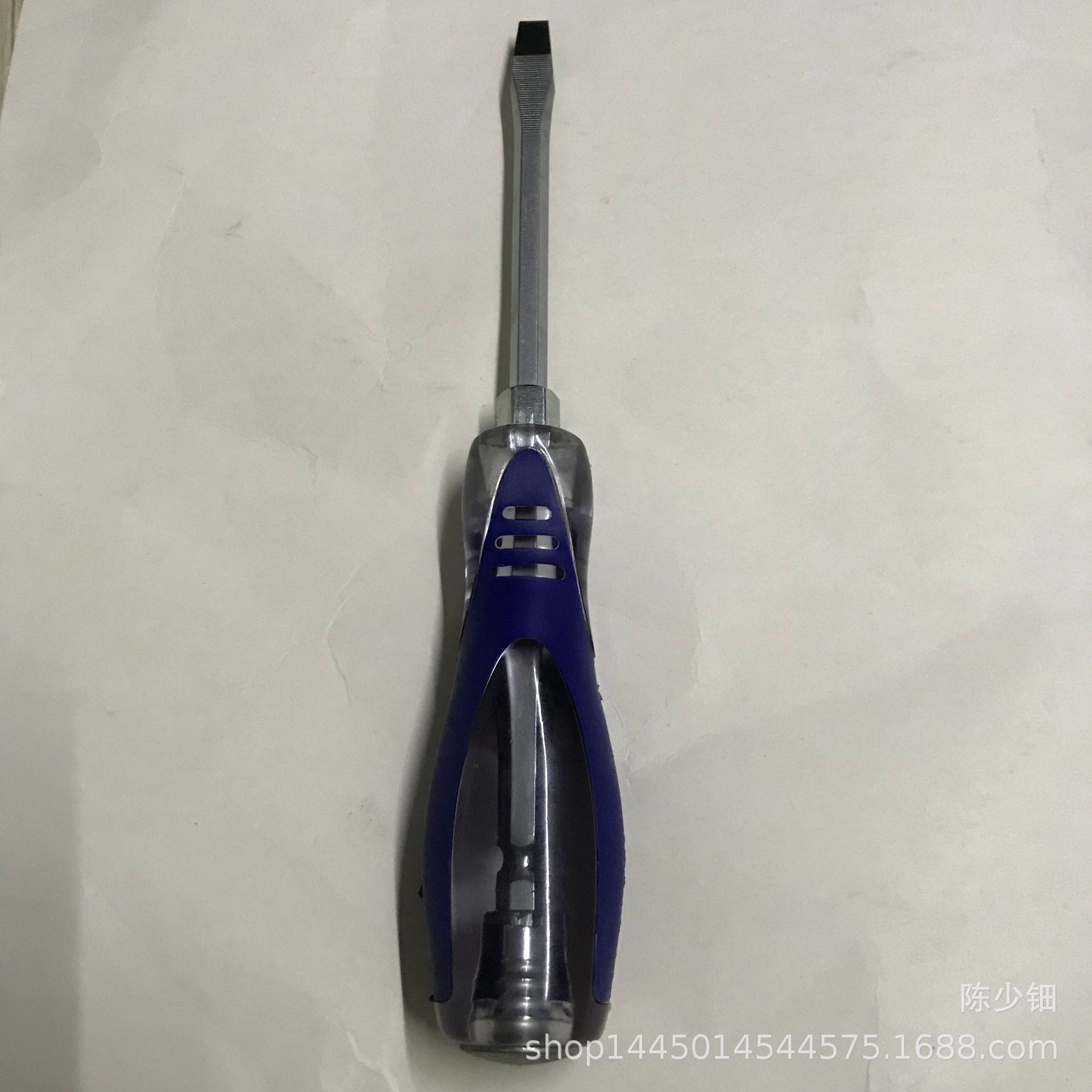 Fabricantes de la FUENTE a través del núcleo por lotes azul transparente a través del núcleo por lotes golpeando destornillador golpeando lote