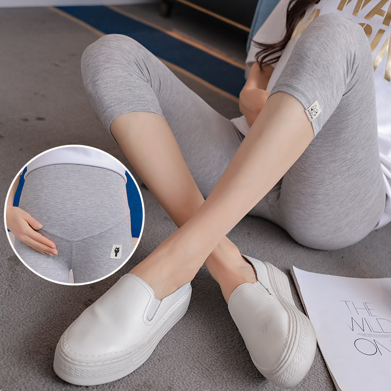 Maternity plus size Pregnant Women Pants Summer Thin Cropped Outer Wear Leggings Casual All-match chubby girl Summer Pregnant Women Pants