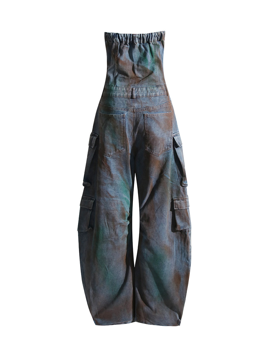 Mono sin tirantes con estampado de camuflaje, estilo europeo y americano, sexy y moderno para mujer, novedad de primavera 2026.