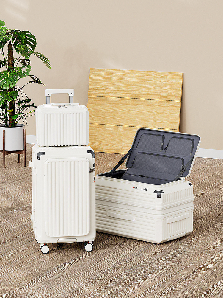 Minimalistic capacious universal suitcase for men and women