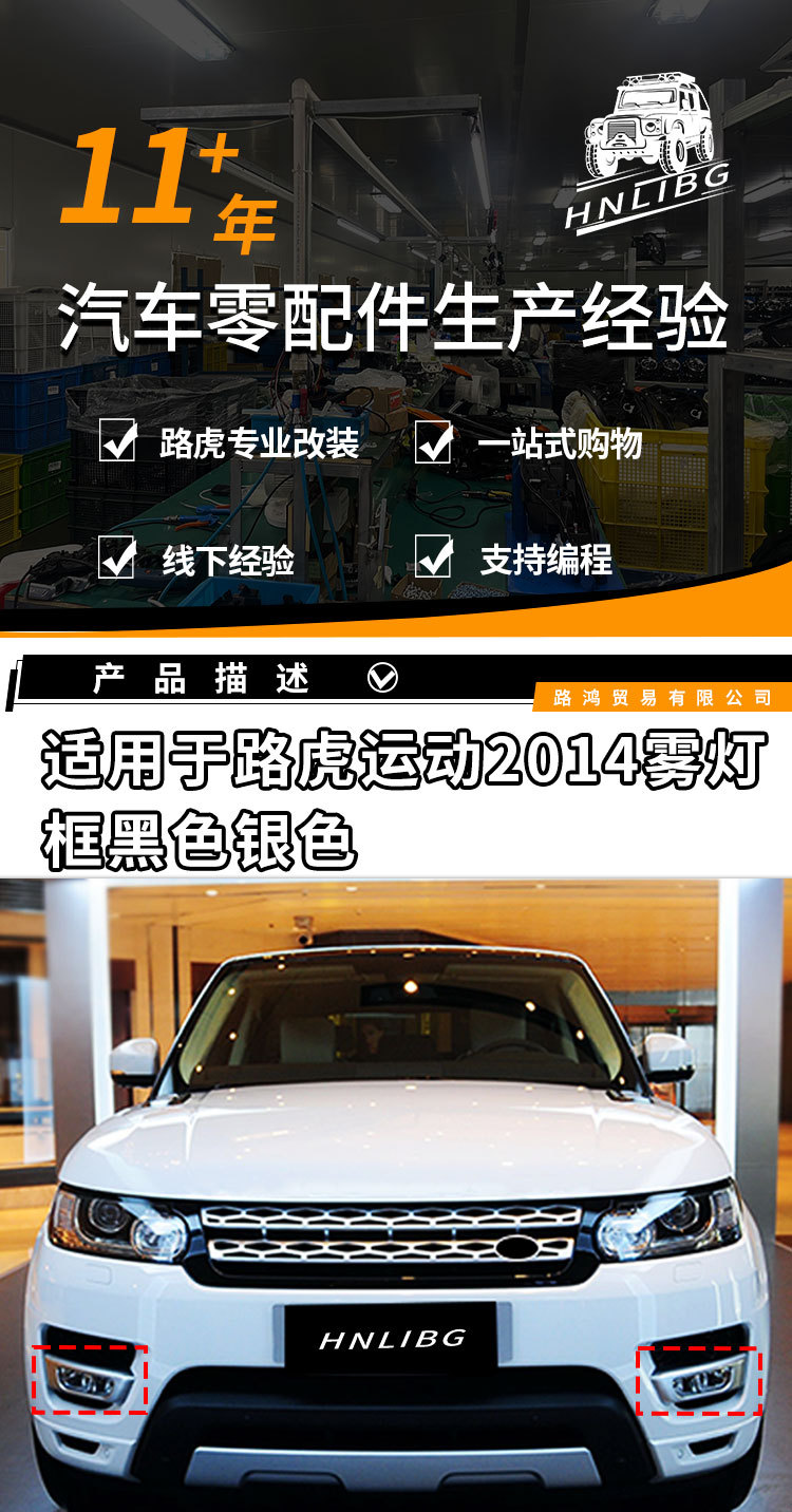 Suitable for Range Rover Sport 14-17 Fog Lamp Cover Lr045048 Lr045049 Lr045224 Lr045225